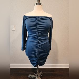 Body con runched dress stretchy 3X